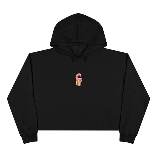 La Grunge Crop Hoodie