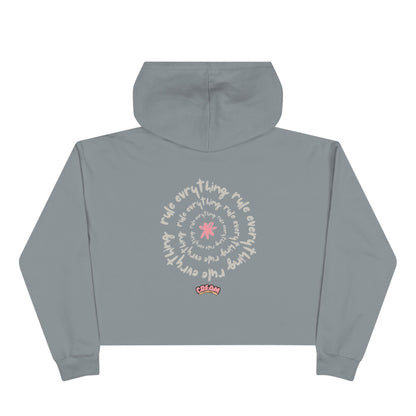 La Grunge Crop Hoodie