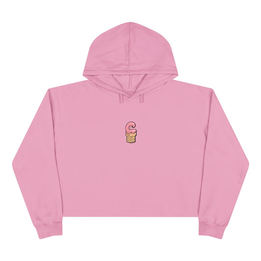 La Grunge Crop Hoodie