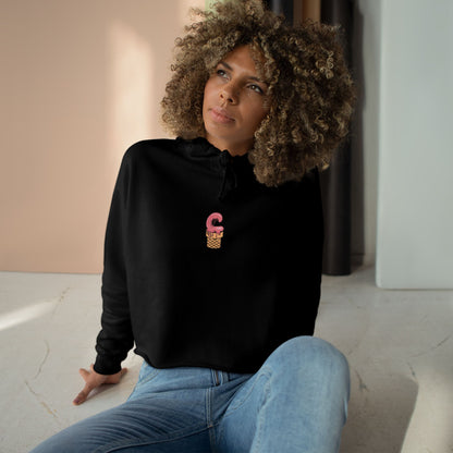 La Grunge Crop Hoodie