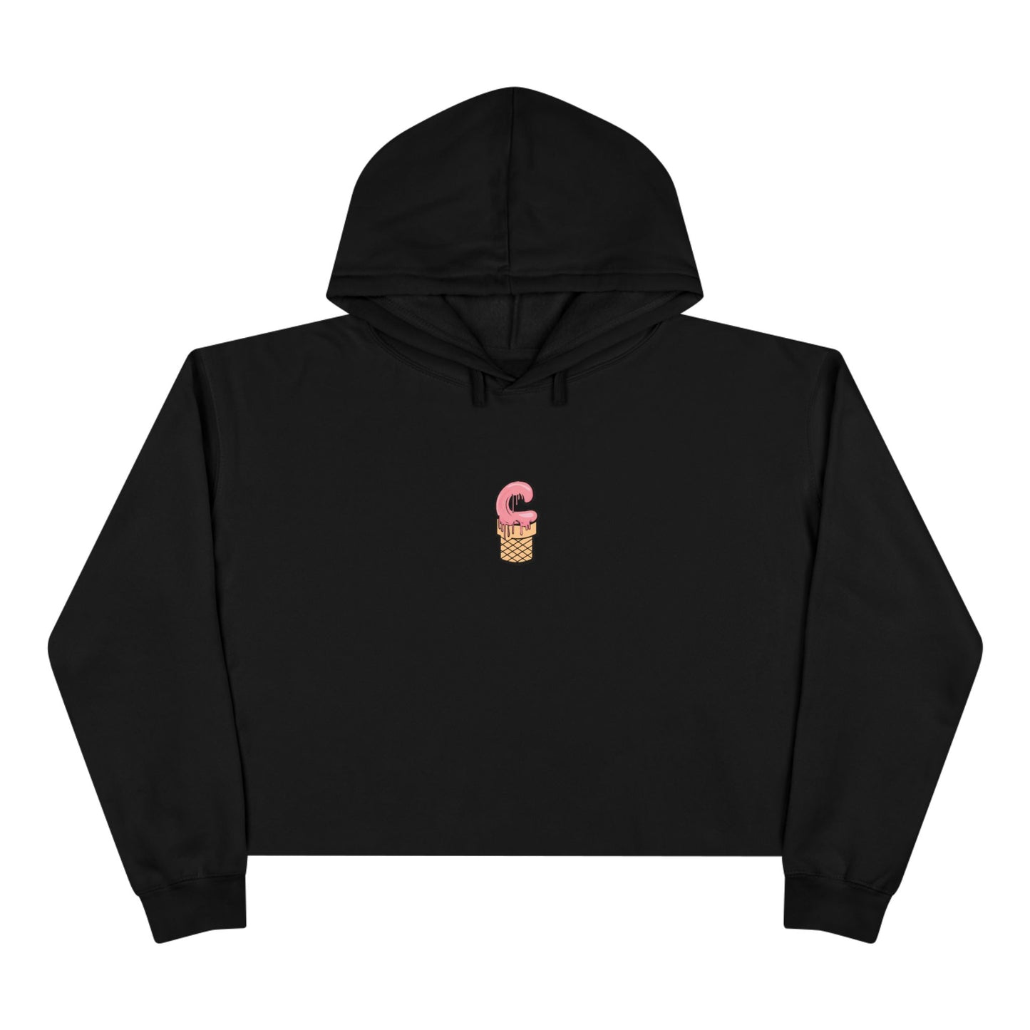 La Grunge Crop Hoodie