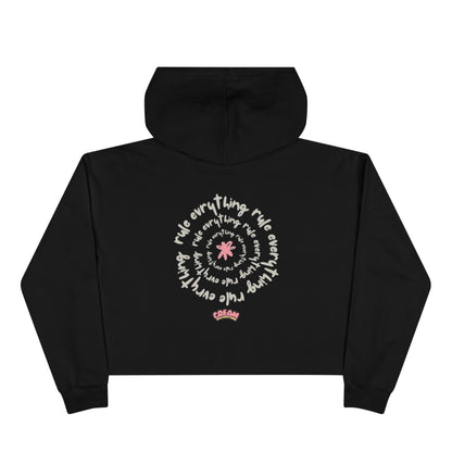 La Grunge Crop Hoodie